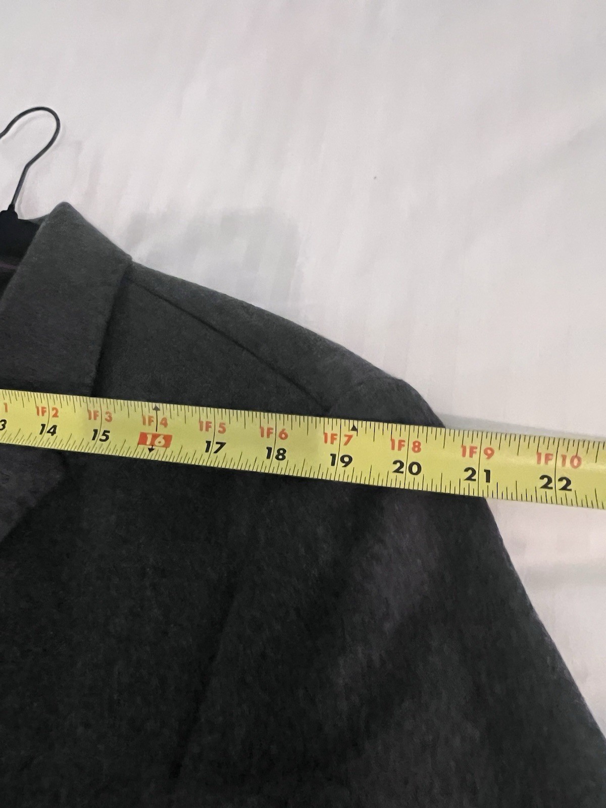 Pronto Uomo Long Overcoat Men’s 46R Grey Wool Single Breasted