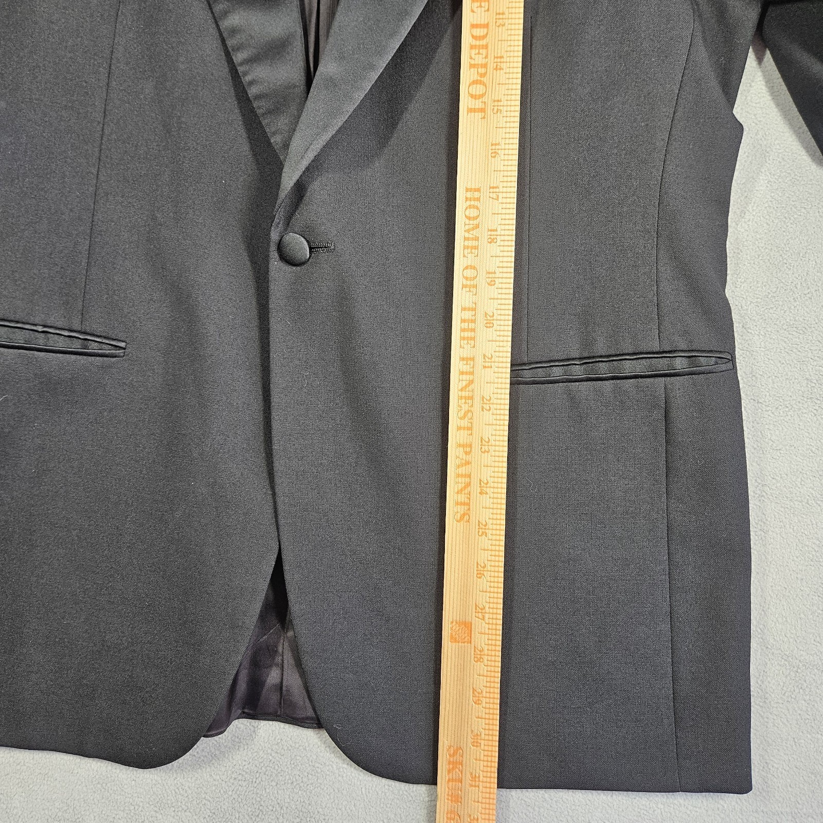 LANVIN Paris Tuxedo Blazer Mens 42R Black Wool Formal Wedding Jacket USA Prom