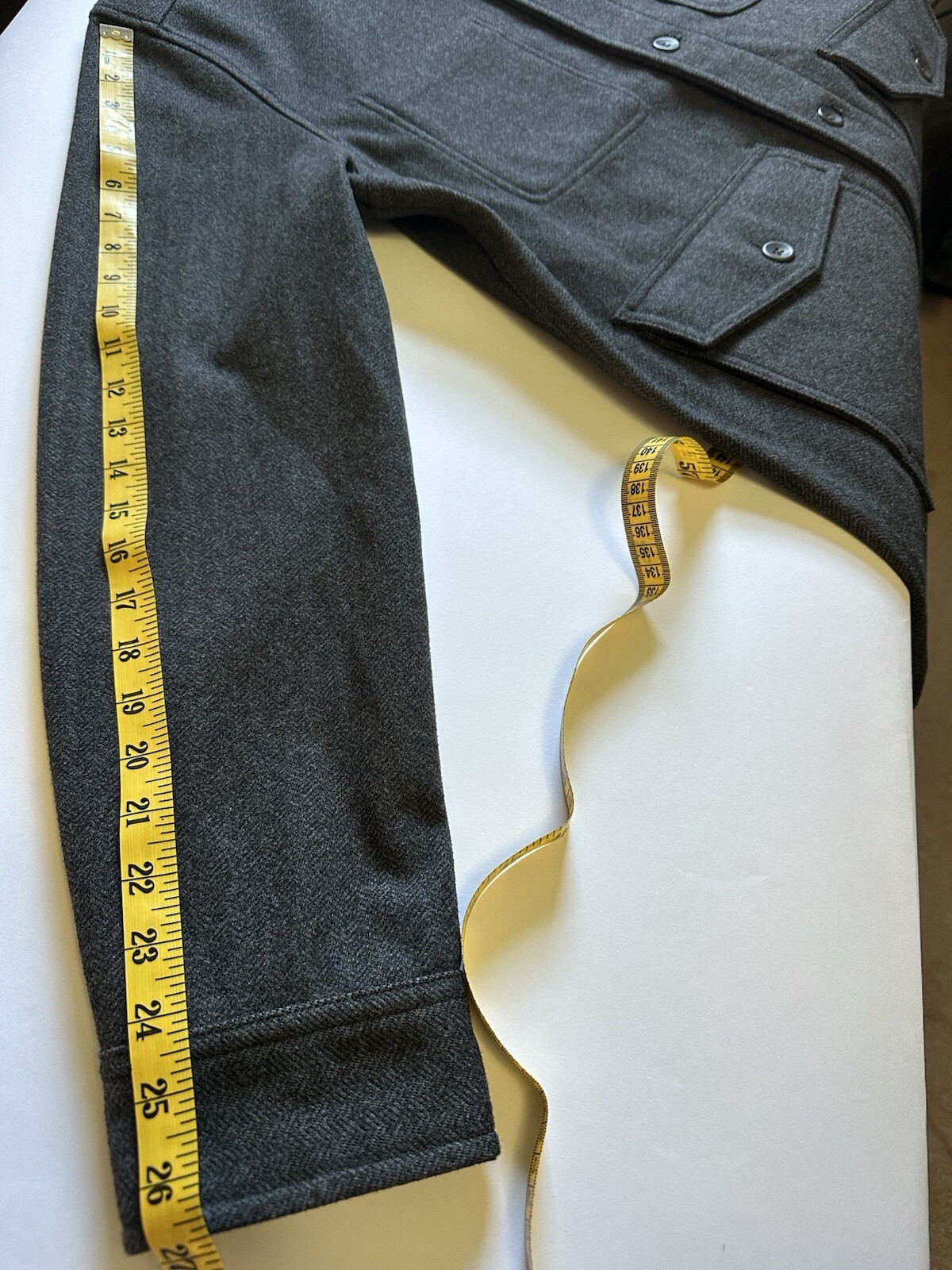 Huckberry Flint and Tinder Size XL Wool Blend Utility Chore Jacket Grey