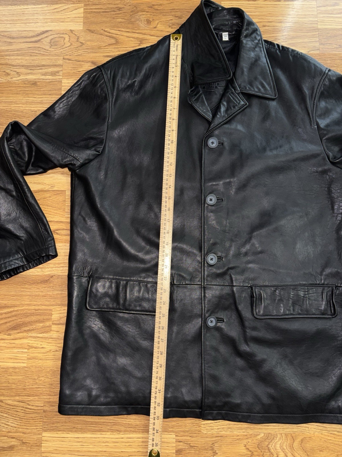 Roundtree & Yorke Black Lambskin Leather Jacket Men’s Size Large Style # 925L504