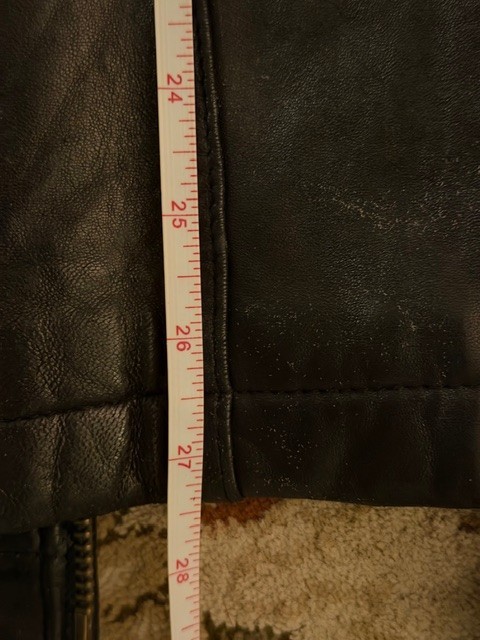 Super soft Dockers jacket, black lamb leather full zip mid-weight lined +pockets