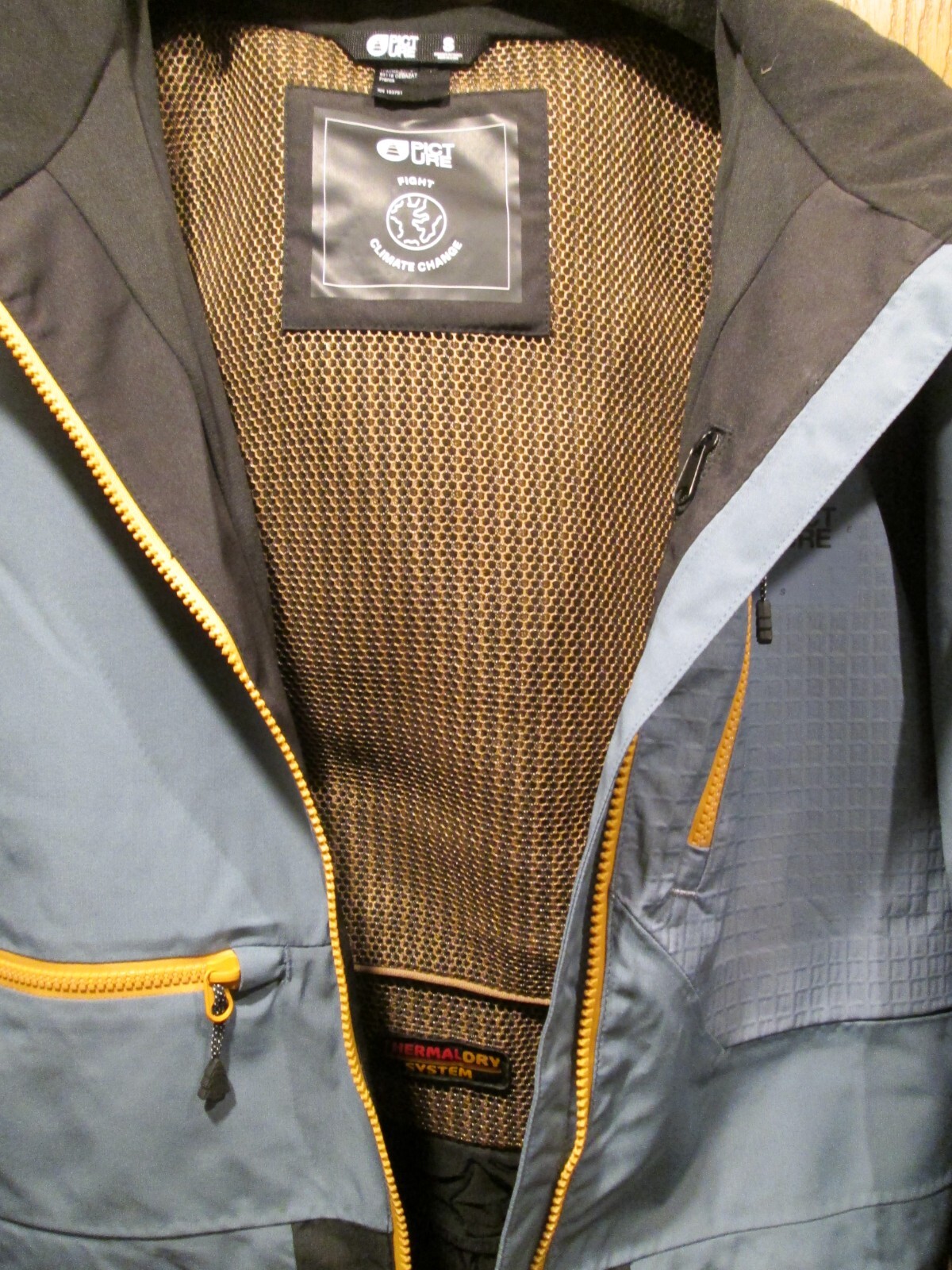 Picture Organic Clothing Men’s China Blue Stone Jacket SIZE S New $330