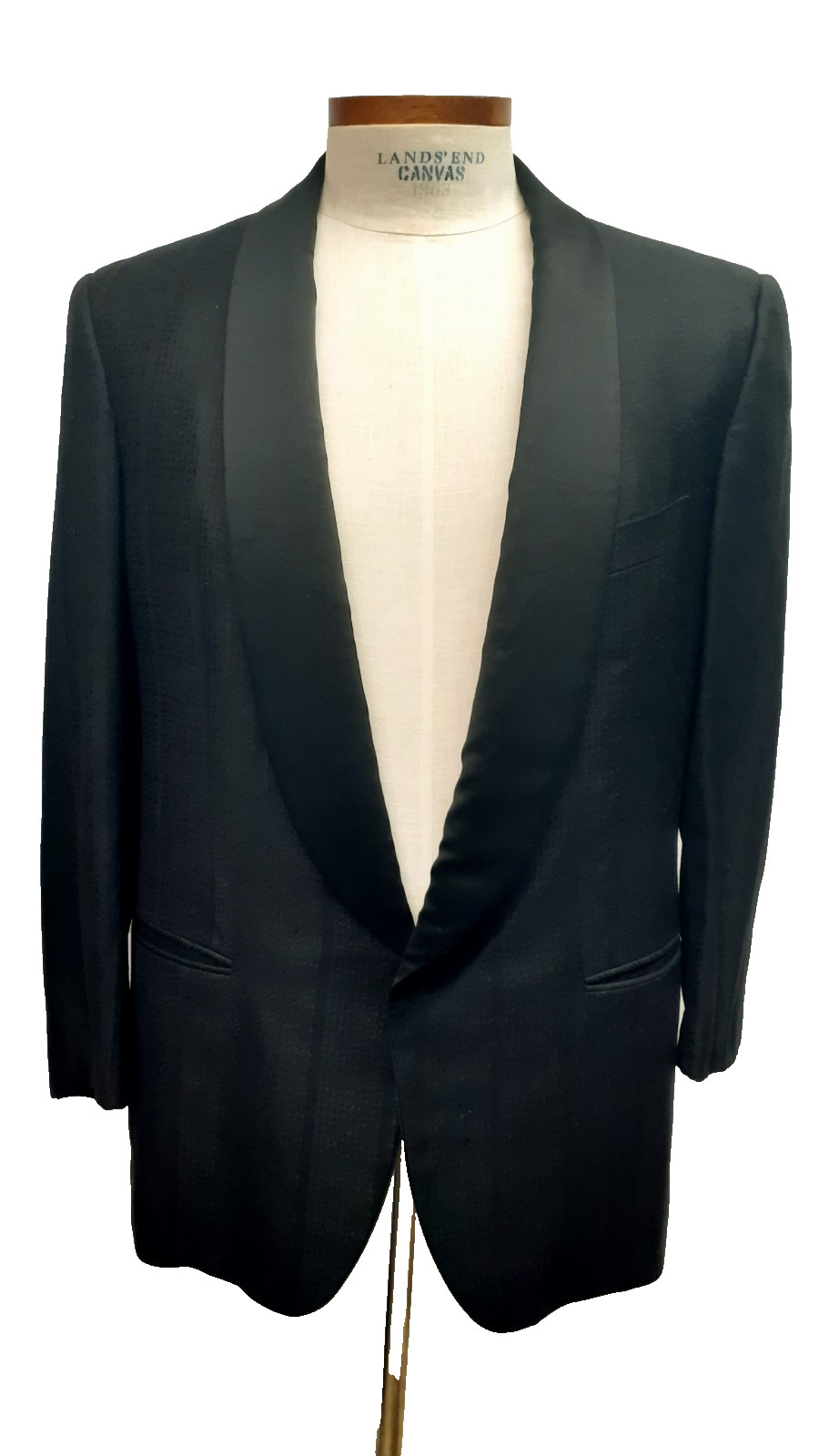 Ermenegildo Zegna 42 Short 1 Button Black Silk Dinner tuxedo jacket Shawl Collar