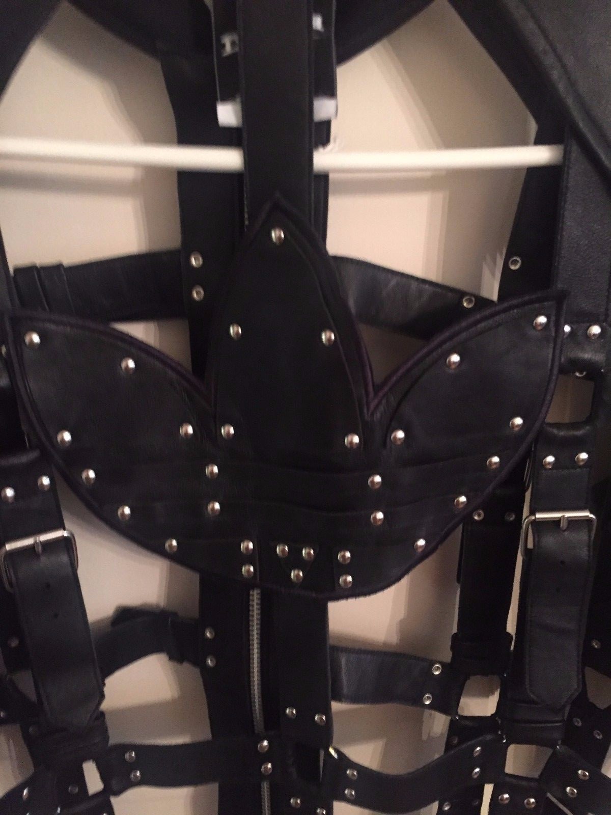 Adidas Originals X Jeremy Scott JS Unisex Bondage Cage LEATHER Black Jacket LMT!