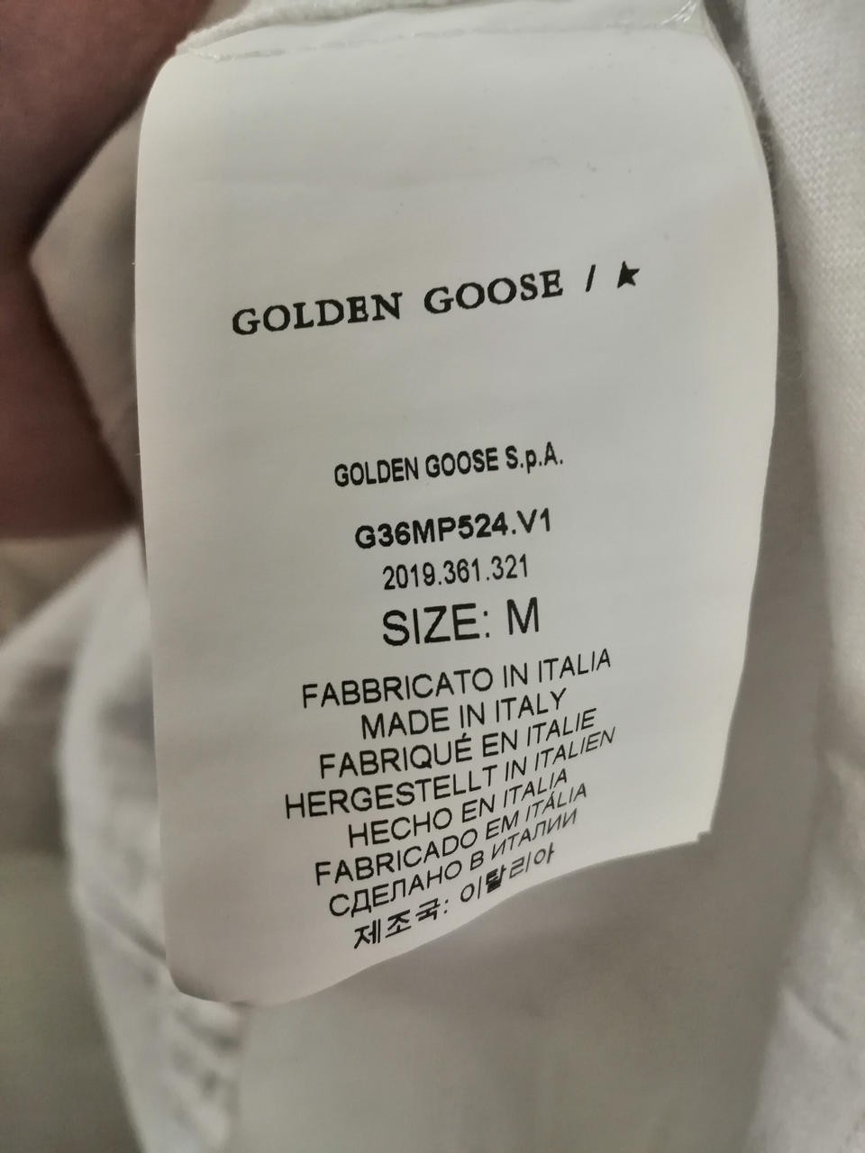 Golden Goose M Graphic T-Shirt White/Black Short Sleeve Casual Top