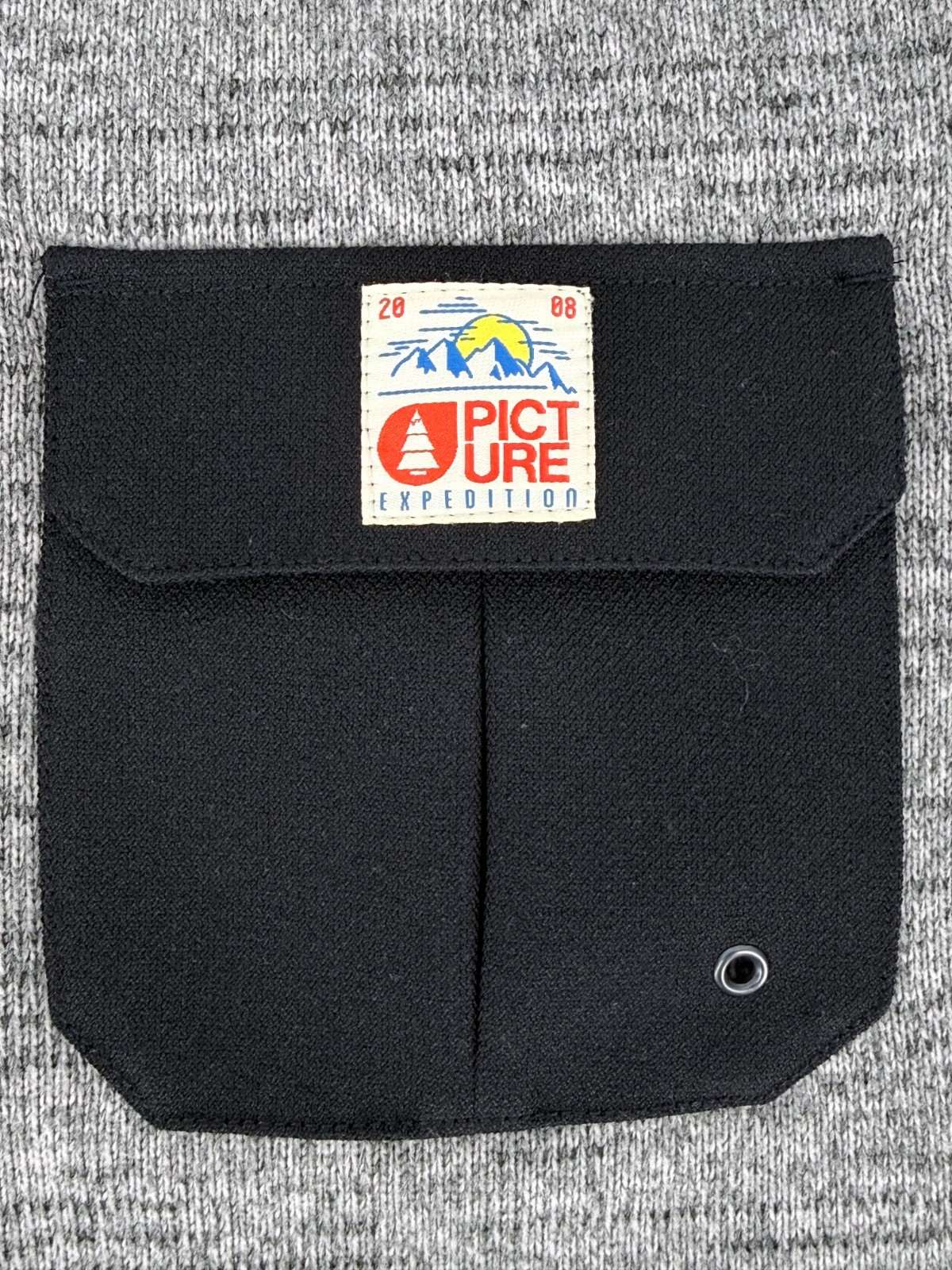 Picture Organic Marco Polartec Hooded Fleece Jacket Mens L Gray Full Zip