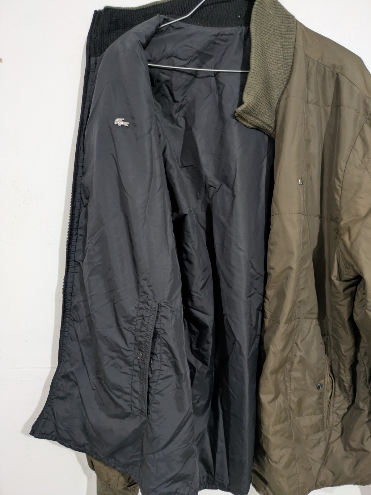 Lacoste Men’s Green Full Zip Stand-Up Collar Bomber Jacket Size 54/6