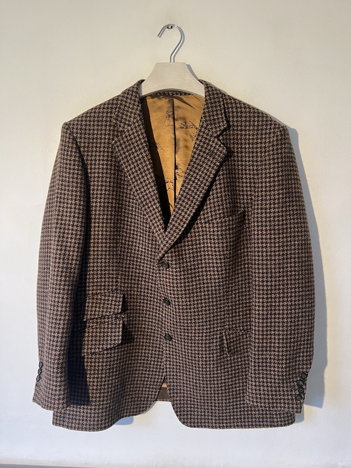 Cordings Tweed Jacket 48R Piccadilly Brown Houndstooth Country Hunt Shoot LNWOT