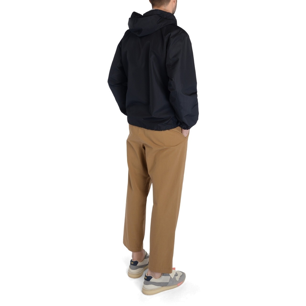 (NO CUSTOMS TAX) A.P.C. Greg navy blue hooded nylon blouson jacket Medium APC