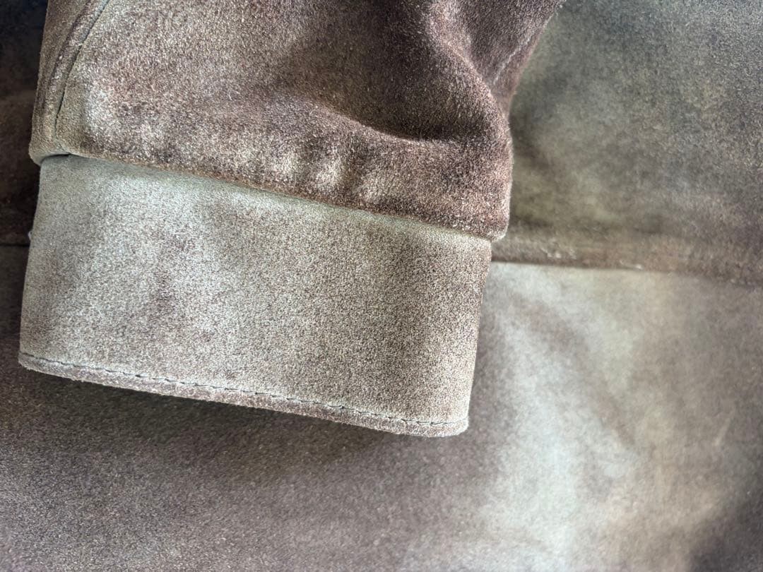 Schott N.Y.C Suede Leather Jacket Blouson Coat Men 40 Brown