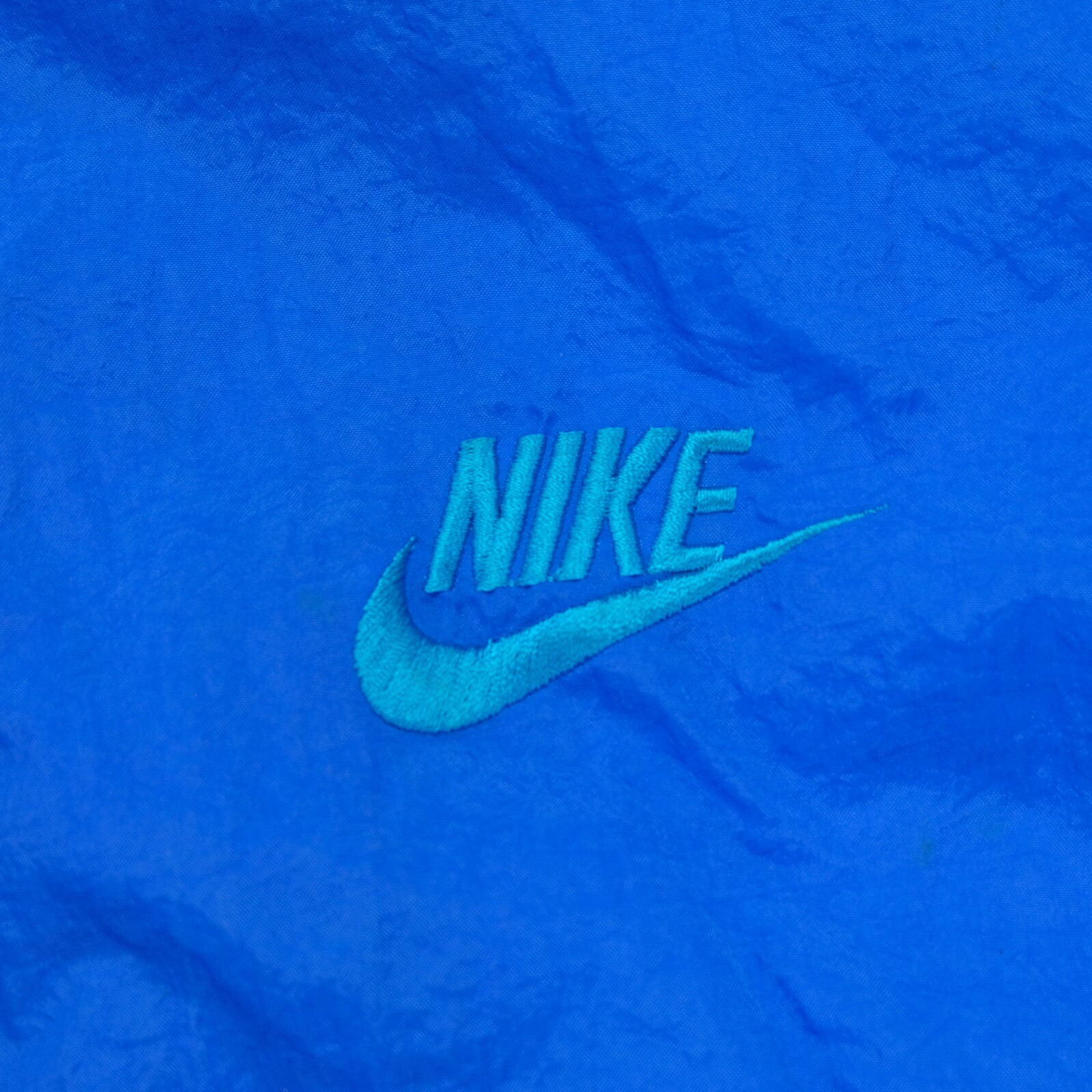 Rare VTG NIKE Spell Out Swoosh NCAA Yes Color Block Windbreaker Jacket 80s 90s L