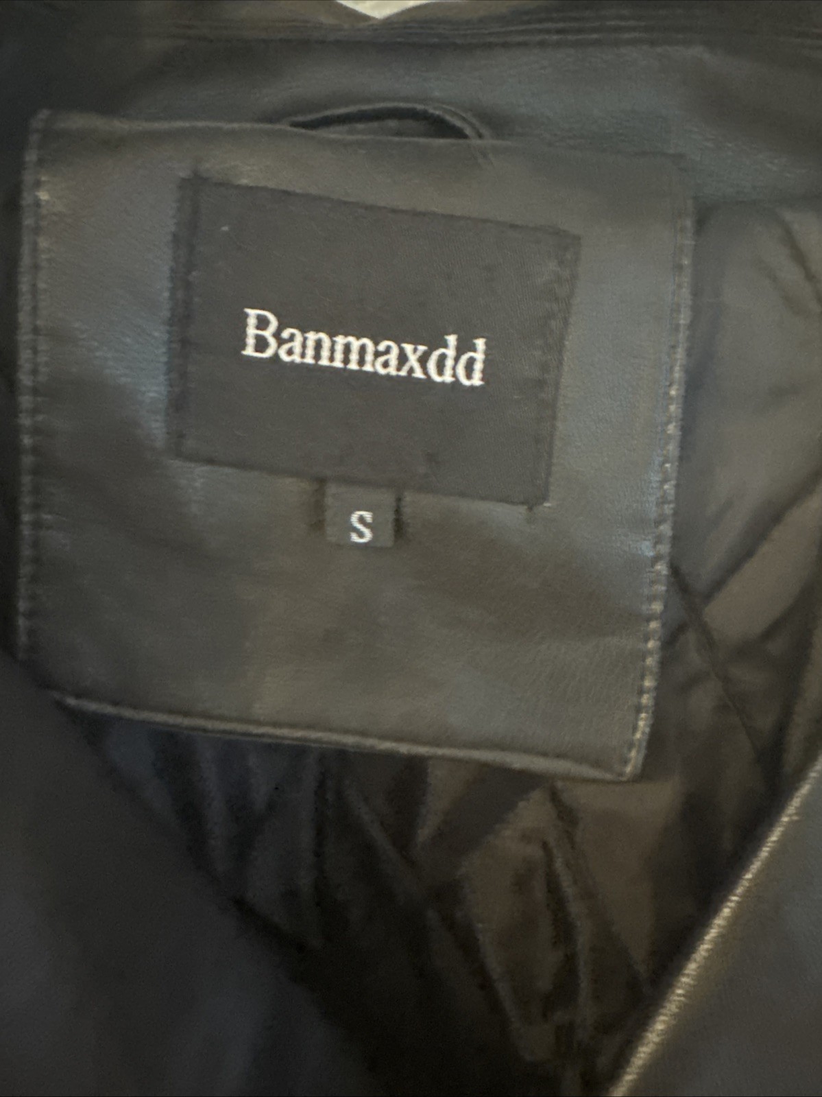 BANMAXDD Men’s Faux Leather Jacket , Black , Waterproof Adult SIZE SMALL