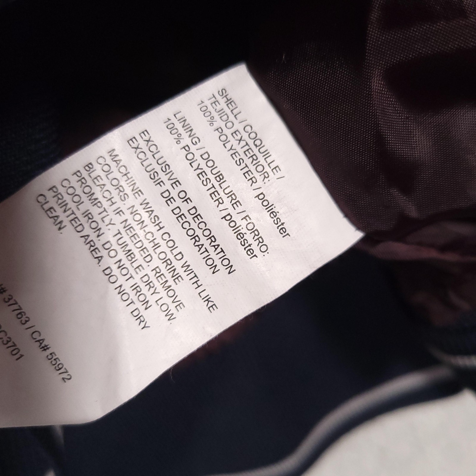 Perry Ellis Jacket Mens Large Full Zip Bomber Windbreaker Polyester Navy Trim