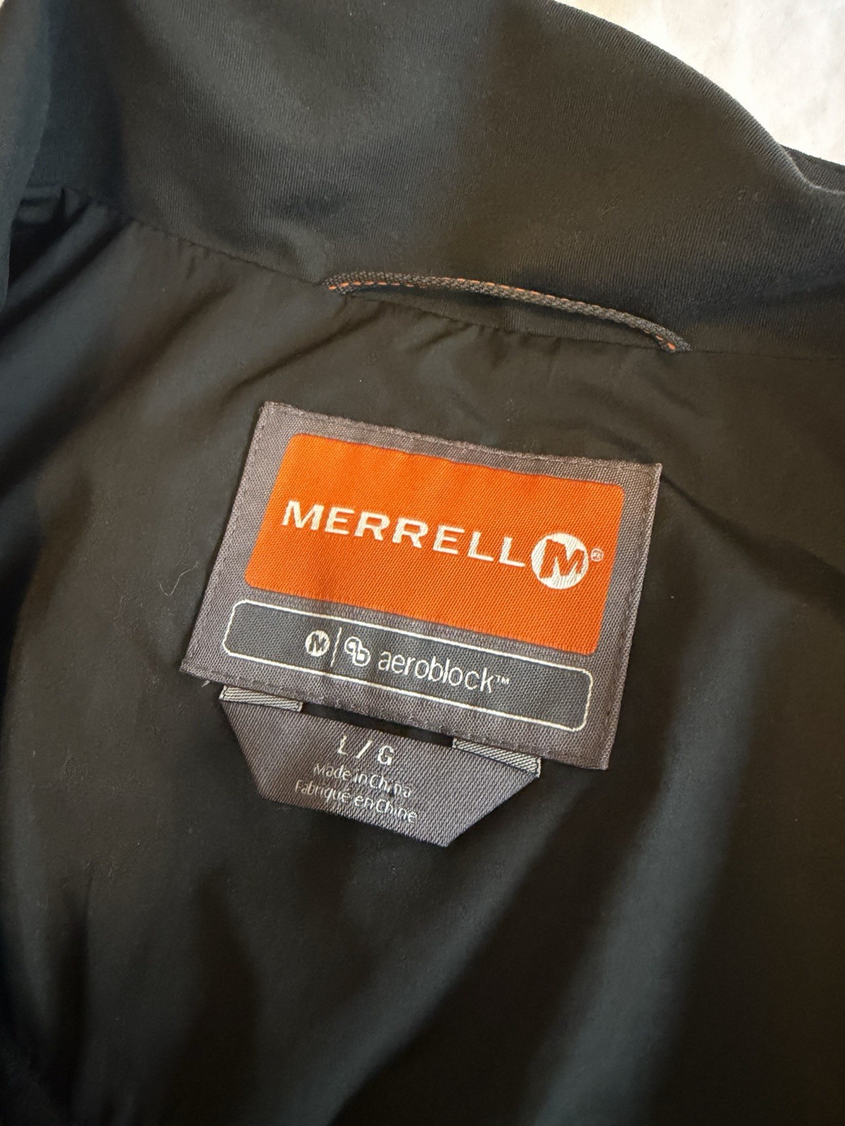 Merrell Aeroblock Black Lined Fleece Full Zip Jacket w/ Pockets Size L