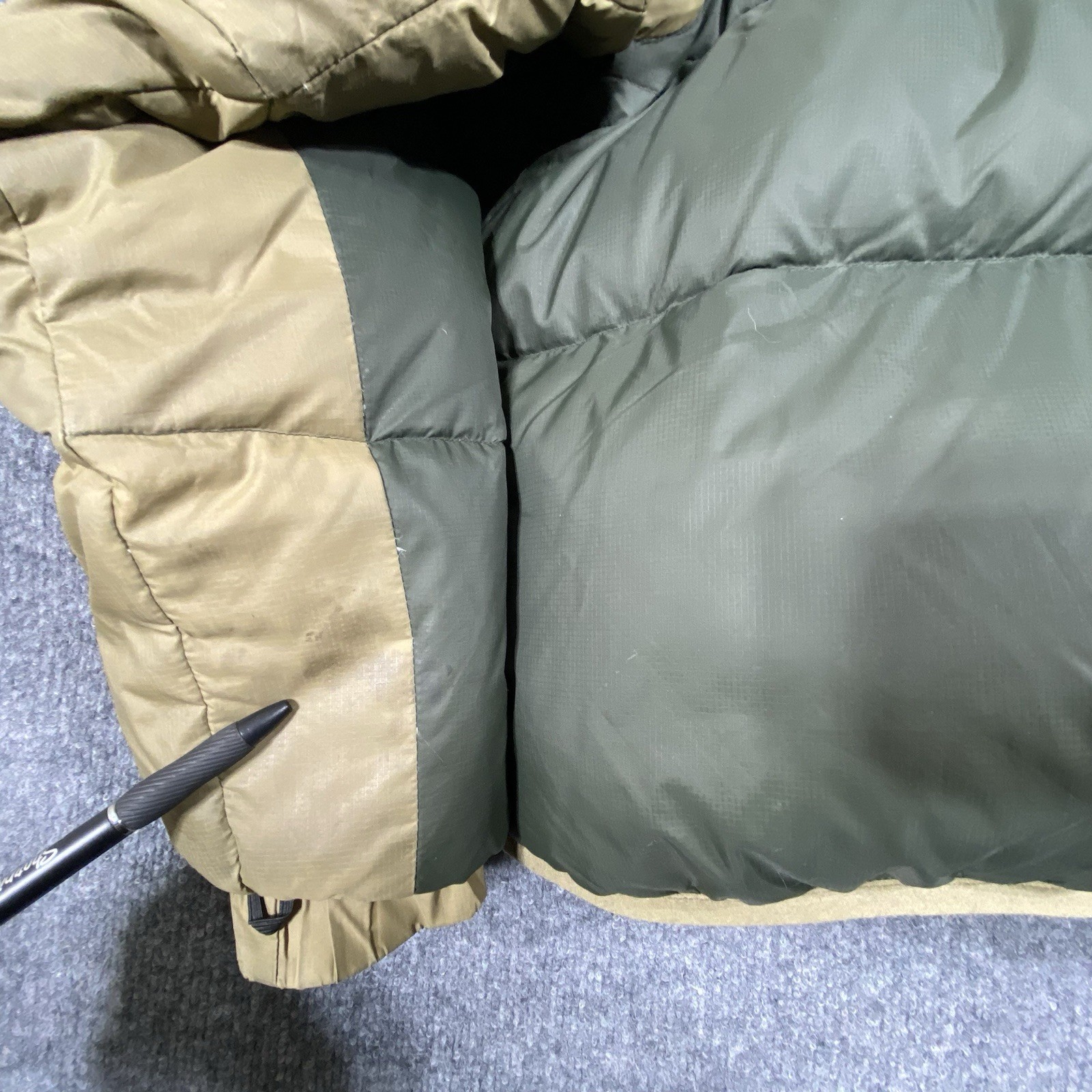 Rocky Down Puffer Jacket Convertible Vest Men’s 2XL Olive Green Tan Winter Hunt