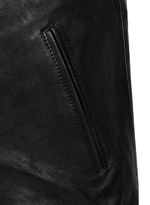 Men’s Black Bomber/Flight Leather Jacket Size XS S M L XL 2XL 3XL Custom Made
