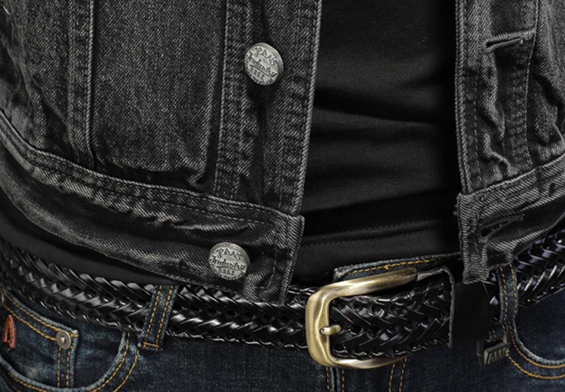 Men Black Denim Jean Jacket Coat Sleeveless Waistcoat Pockets Button Vest Punk