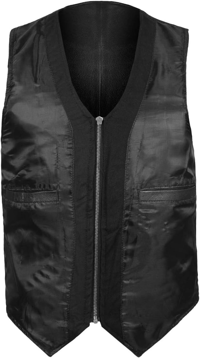 ARD™ Genuine Cowhide Leather Men’s Vest – Multi-Pocket Fishing & Photograph Vest