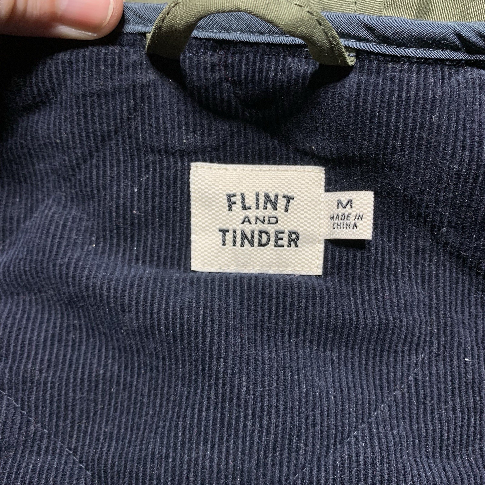 Flint And Tinder Caliber Parka Jacket Men’s M Olive Corduroy Military Huckberry