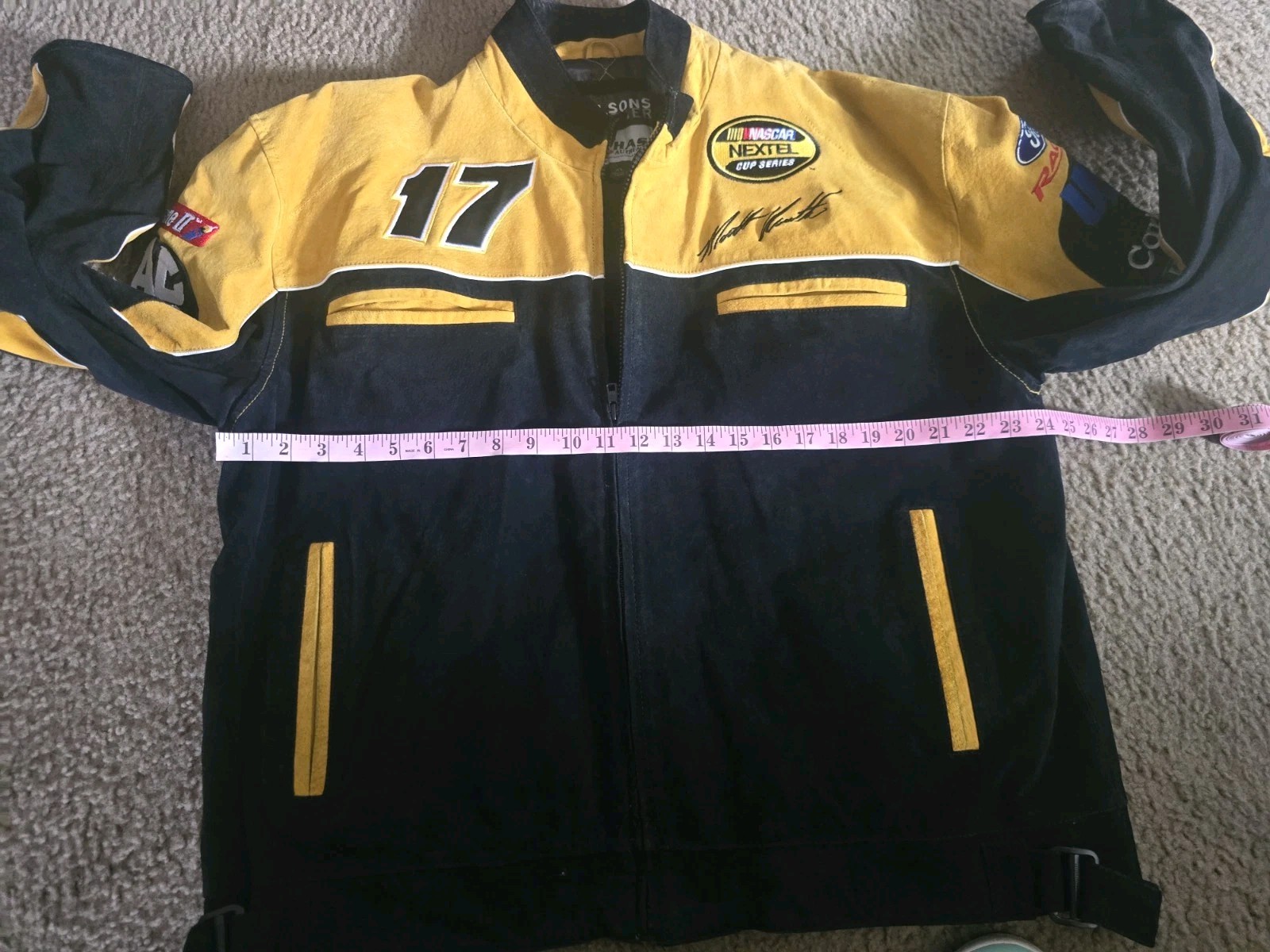 Vintage Dewalt Suede/Leather Matt Kenseth Jeff Hamilton Nascar Jacket Mens XL