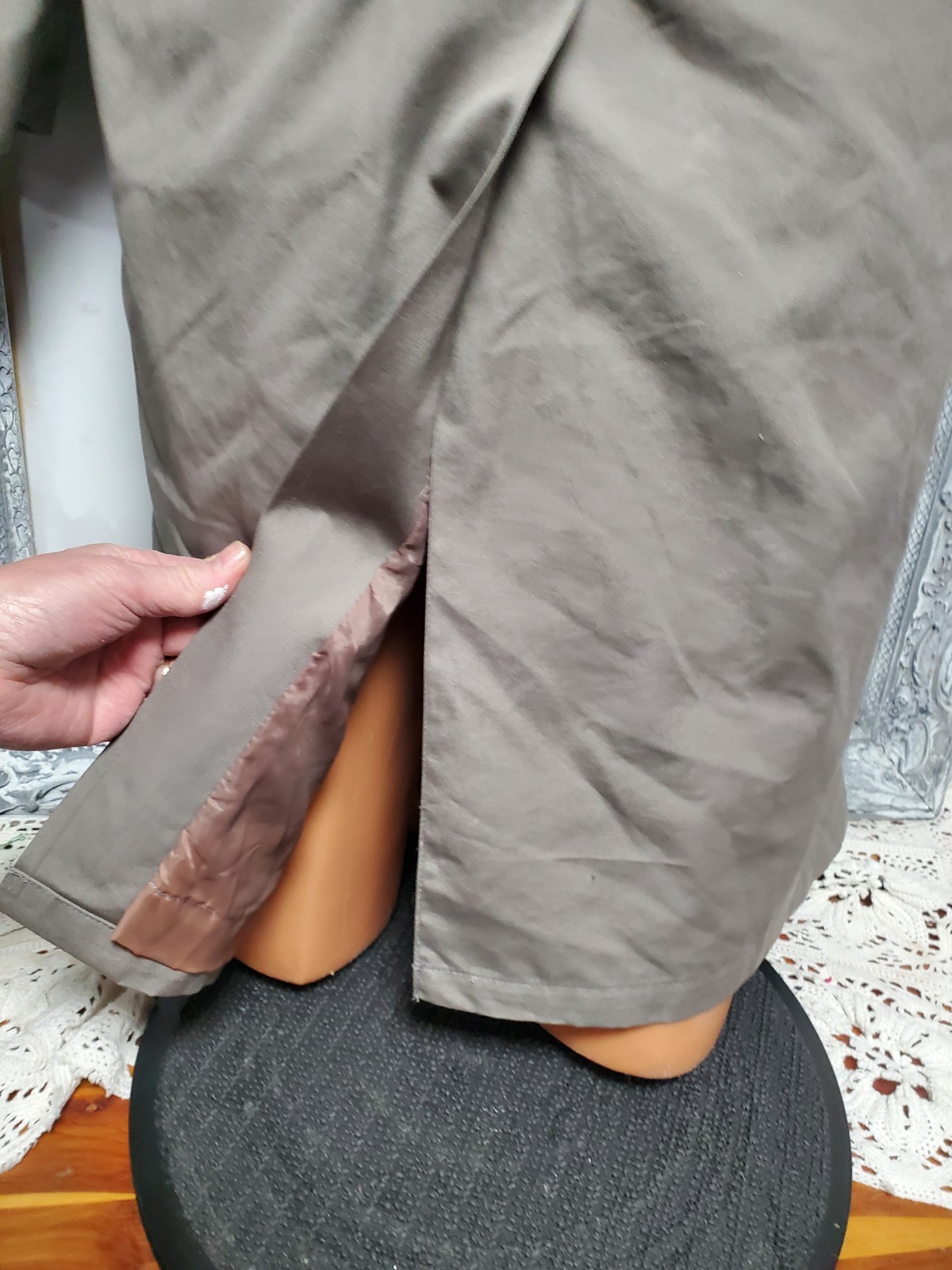 Vtg Men Sz 38S Oleg Cassini Top Trench ALL Season Zip Out Liner Machine Washable