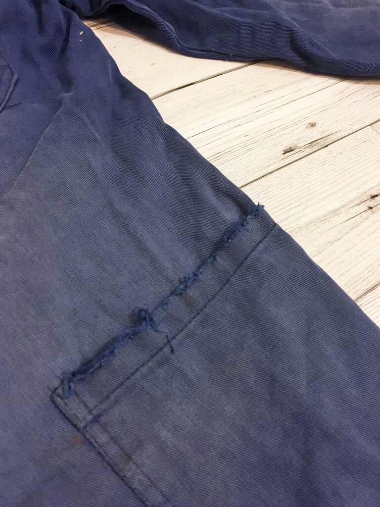 Vintage 1960s Faded EU French Blue Worker Chore Jackets – Sizes XS S M L XL