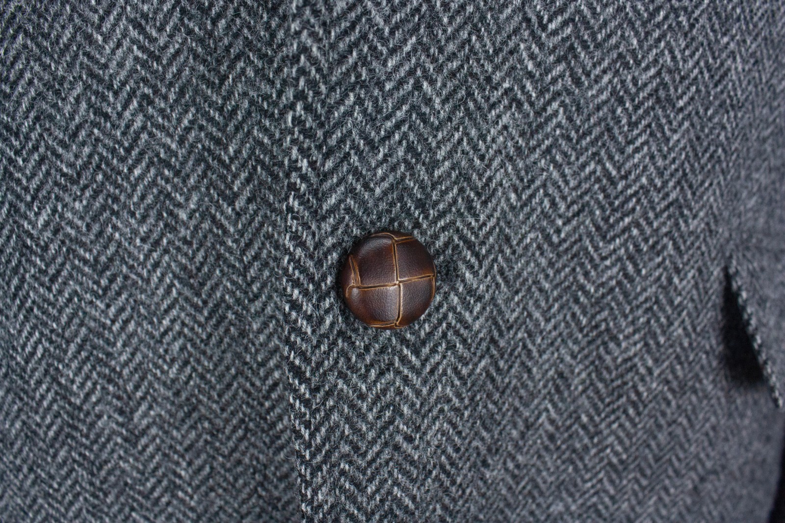 M&S Sartorial Blazer Mens 40 in Moon Tweed Charcoal Herringbone Sport Coat 102cm