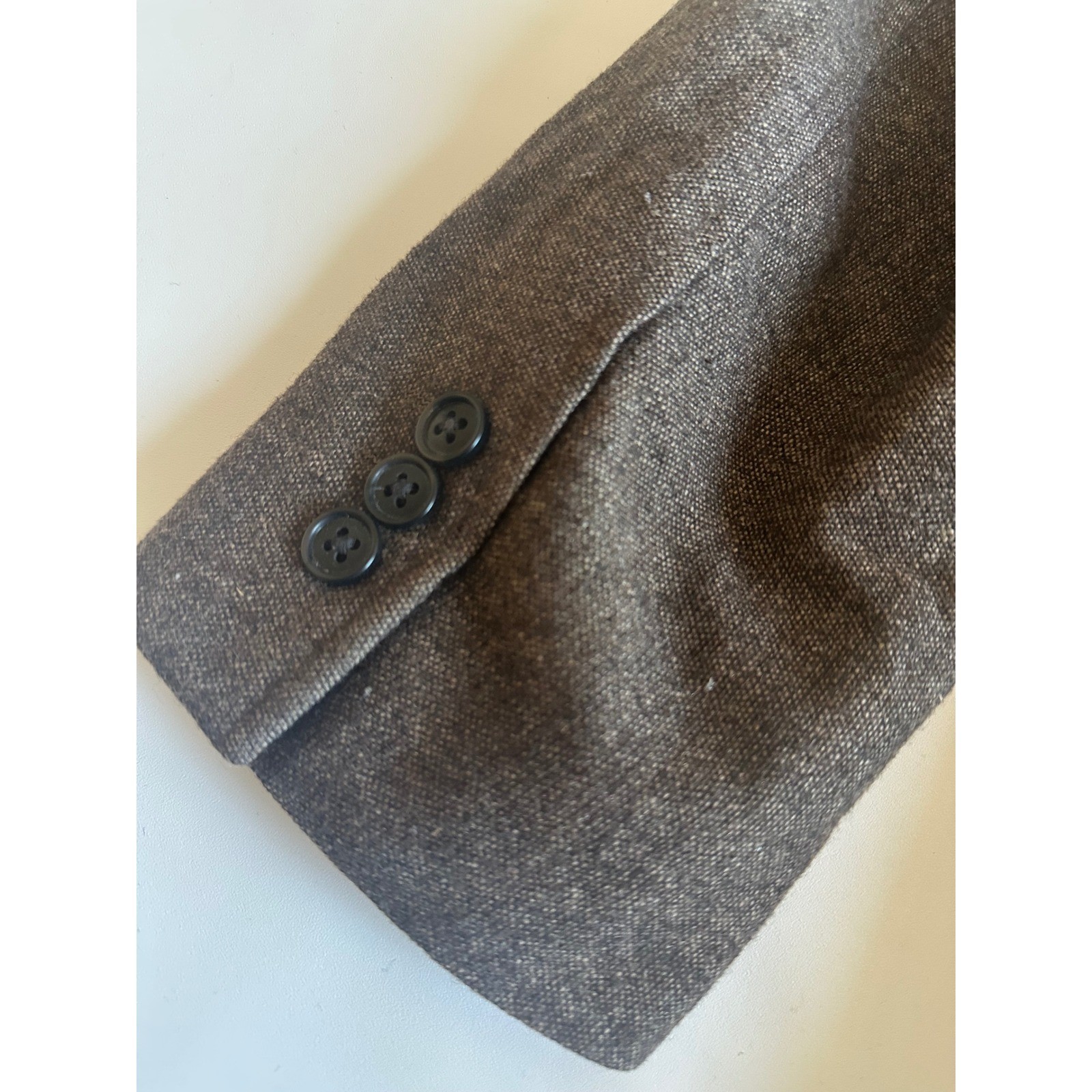 Pronto Uomo Blue Men’s Blazer Brown Wool Blend Sport Coat Jacket Size Medium