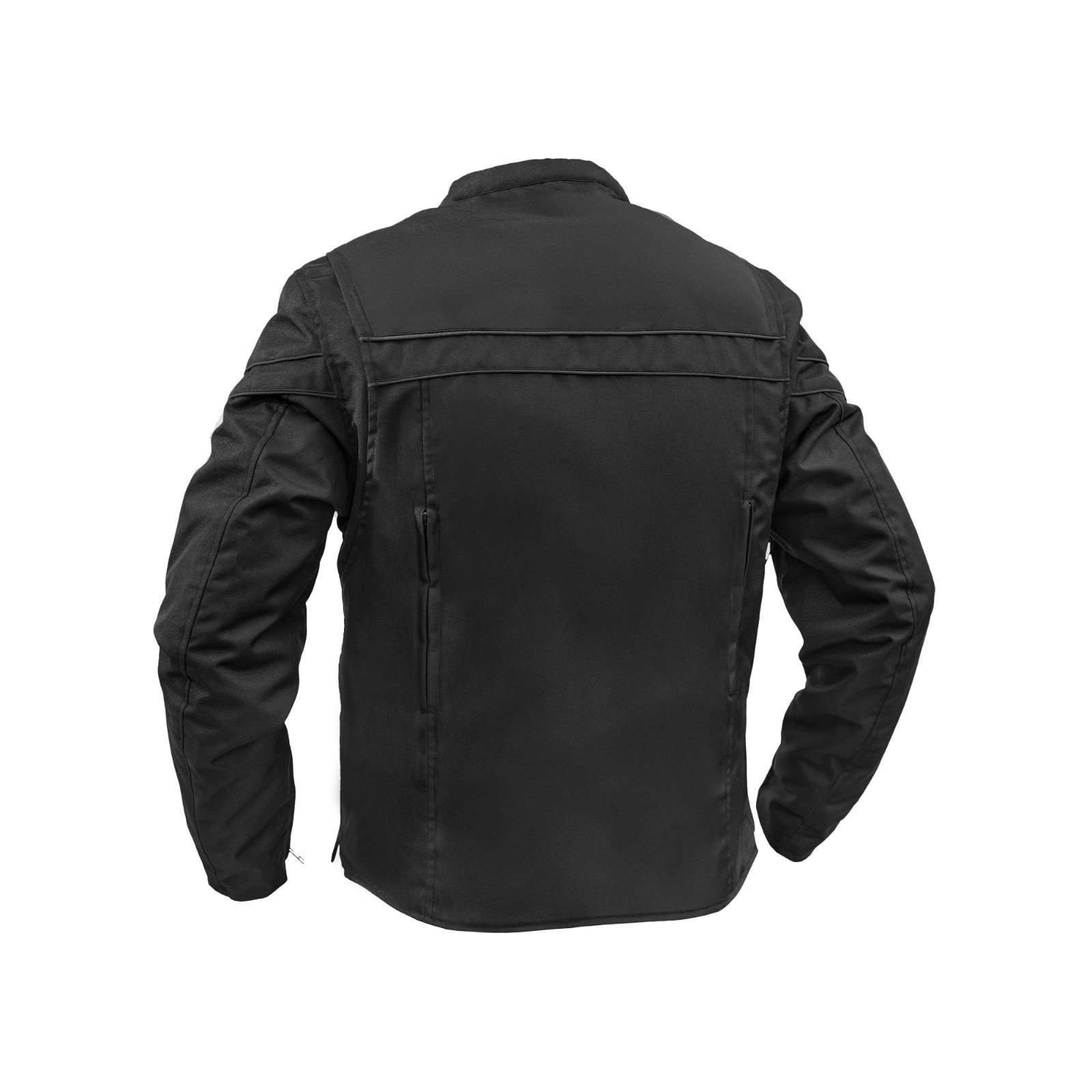 Men’s Motorcycle Jacket All Season Mesh Biker Textile Jacket Multi Pockets Black
