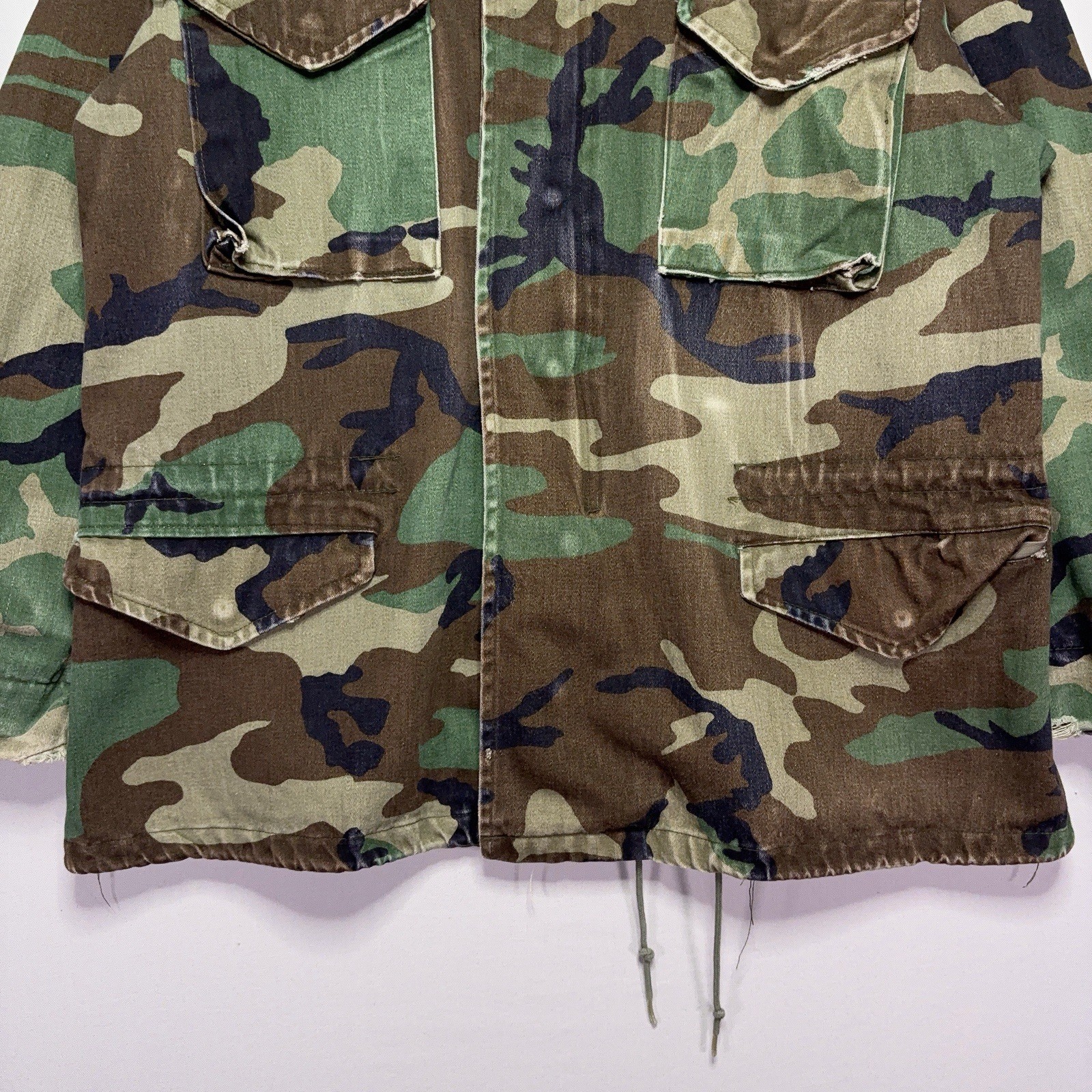 VTG M65 Field Jacket – Woodland Camo – United States Army – US MADE – LARGE