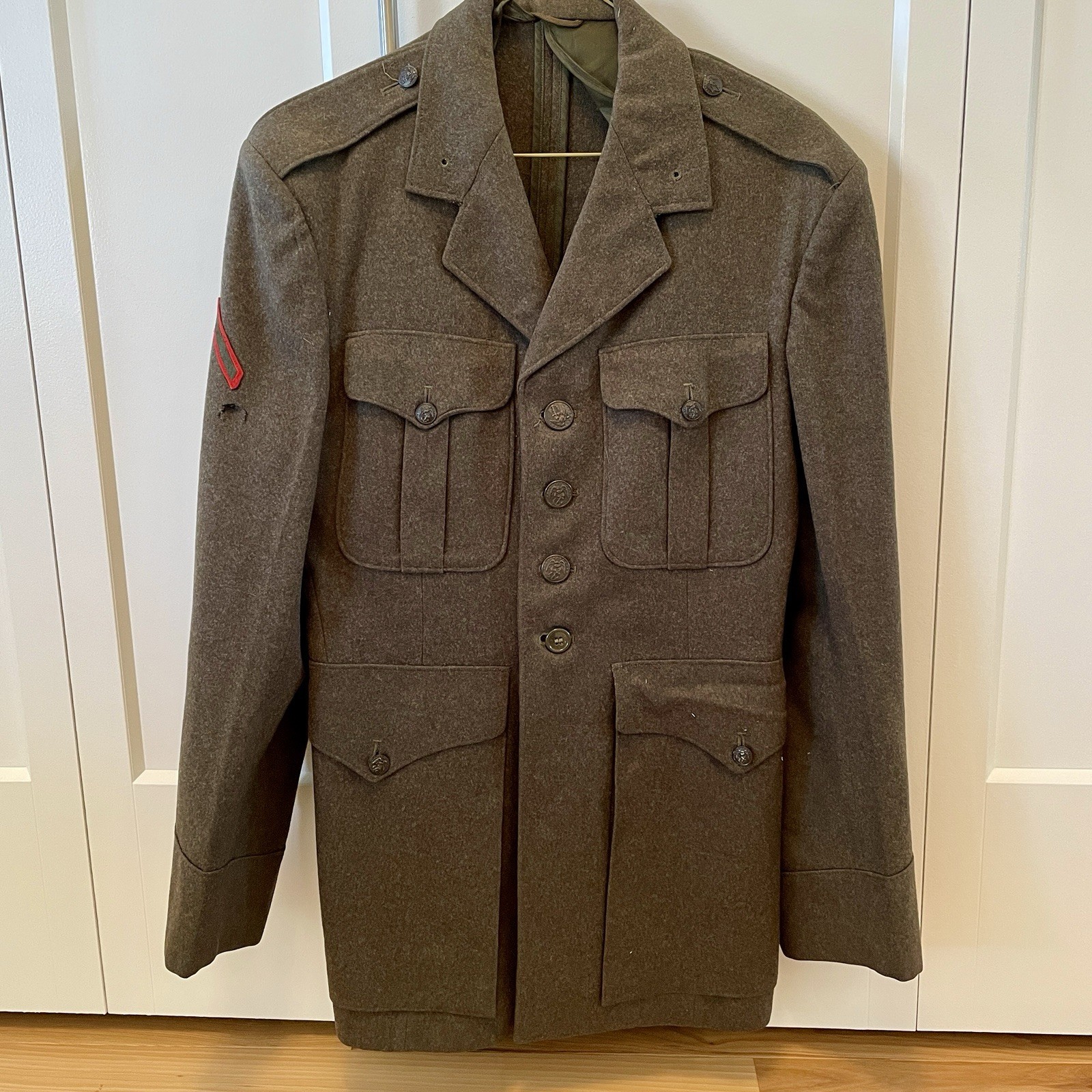 Vintage United States Marine Corps USMC Wool Service Uniform Coat WWII