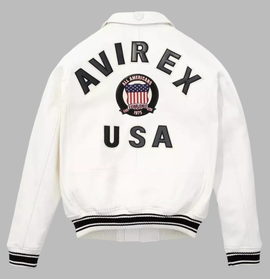 New Men Avirex Genuin Leather Bomber Jacket Iconic USA Design Personalized Gift