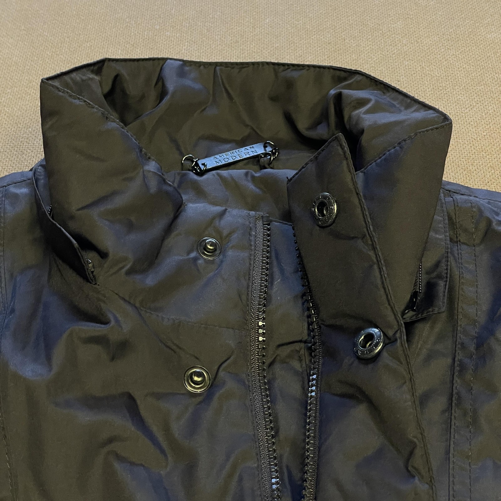American Modern Alexander Julian Jacket Mens Medium Quilted Parka Coat Pockets