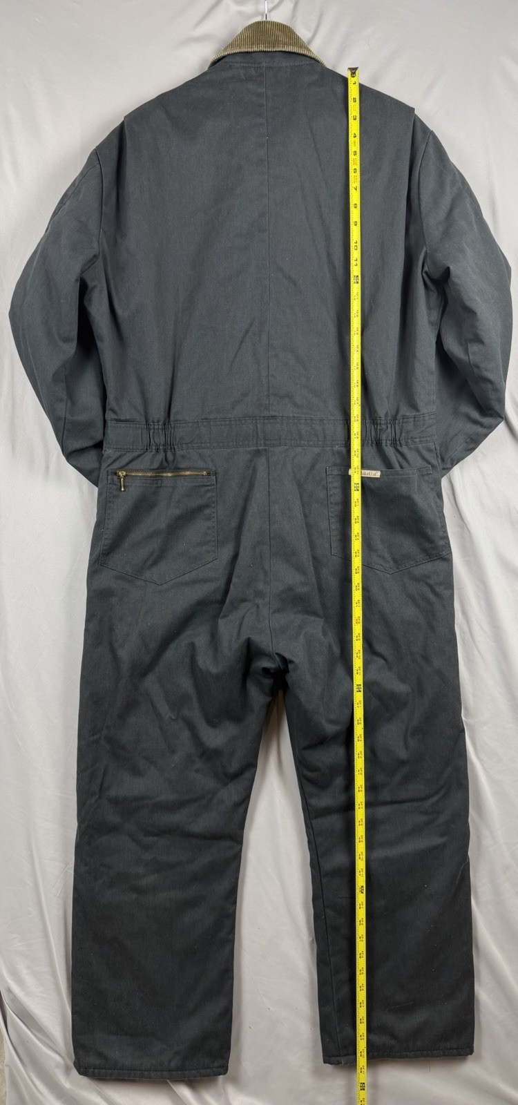 Walls Blizzard Pruf Coveralls Mens Large Short Insulated Gray Workwear Vtg USA