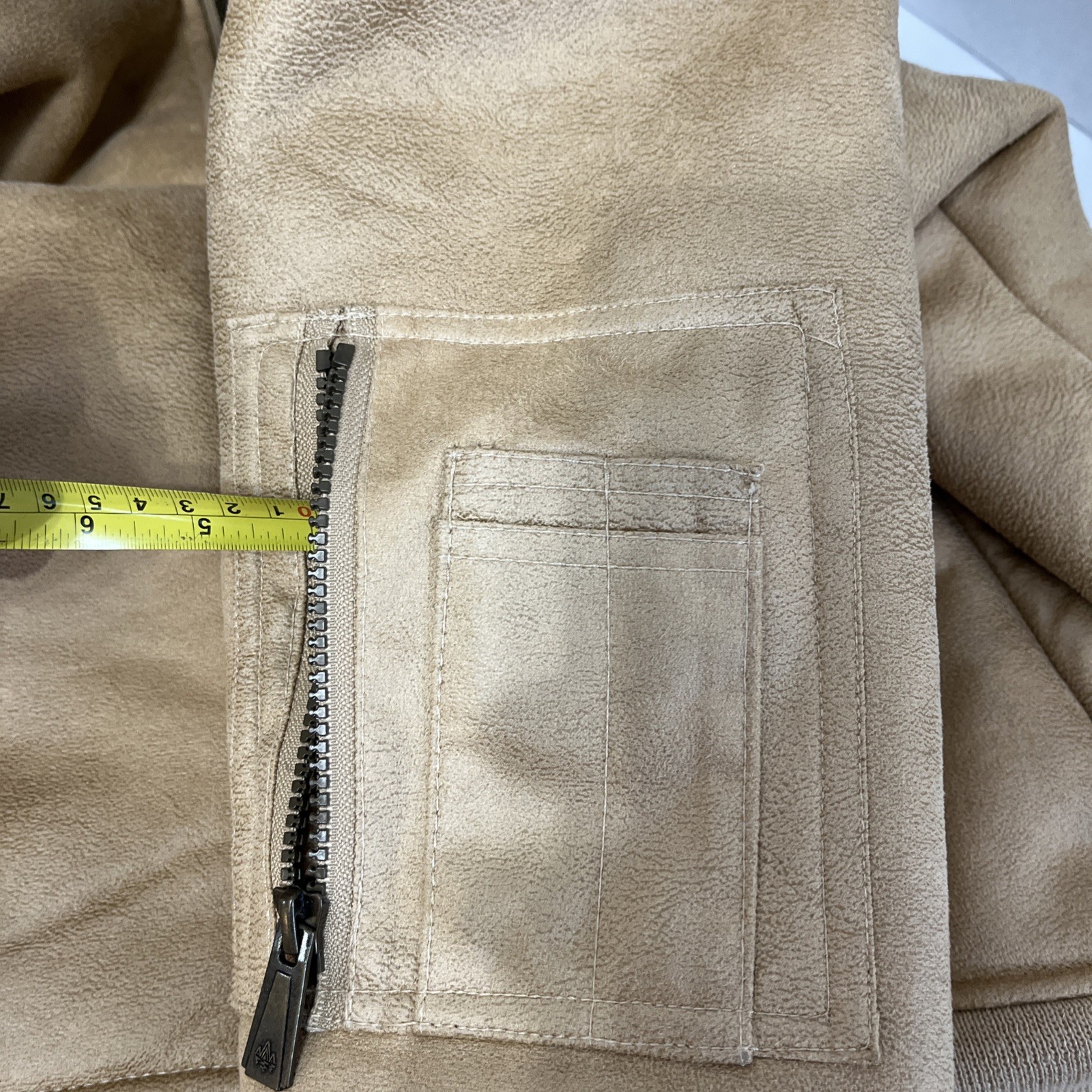Men’s Large Sherpa Collar Faux Suede Bomber Jacket Full Zip Casual Western Coat