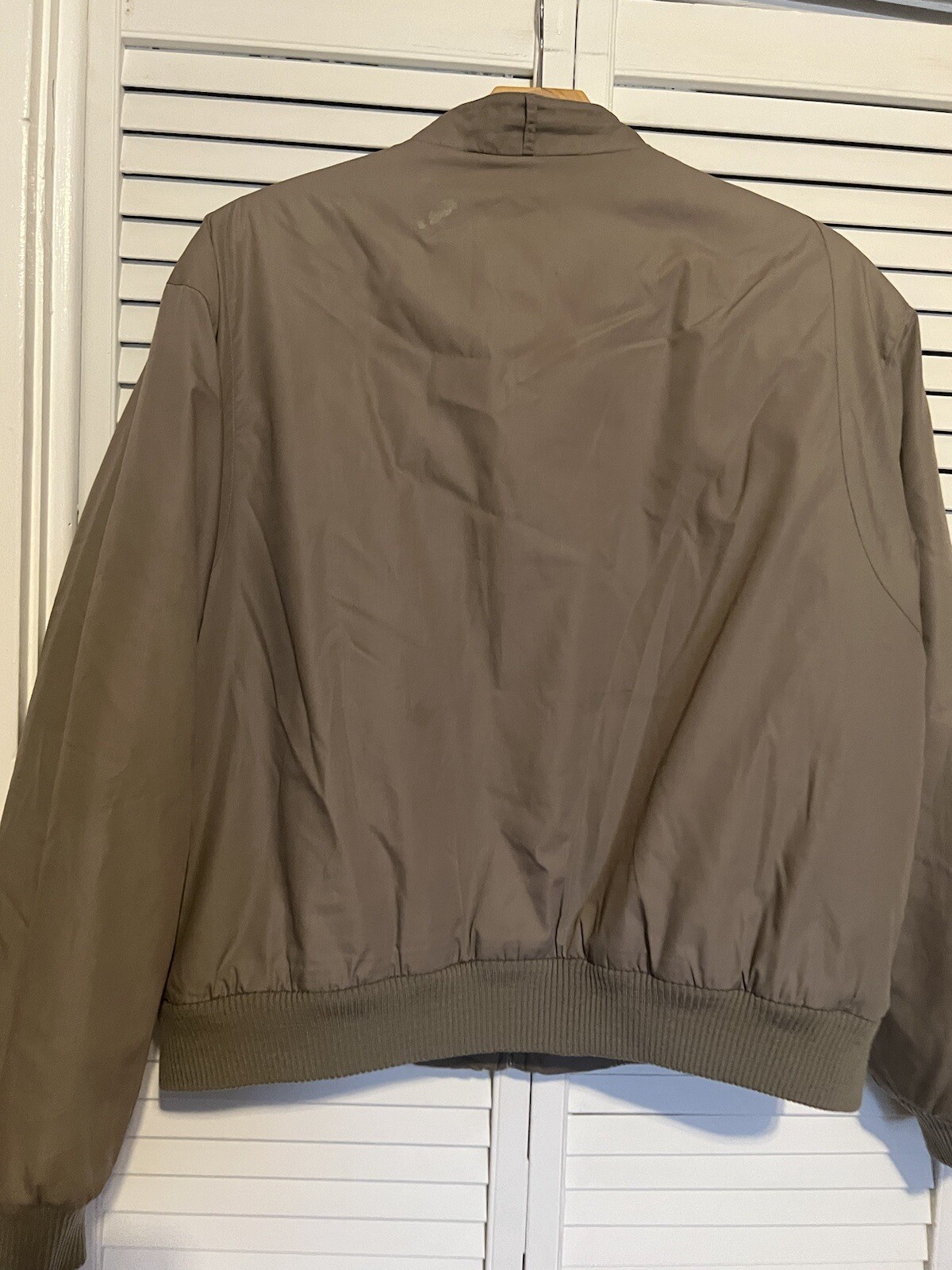 MEMBER’S ONLY Men’s Size 46 Jacket VINTAGE Authentic Bomber Coat Tan Brown Zip