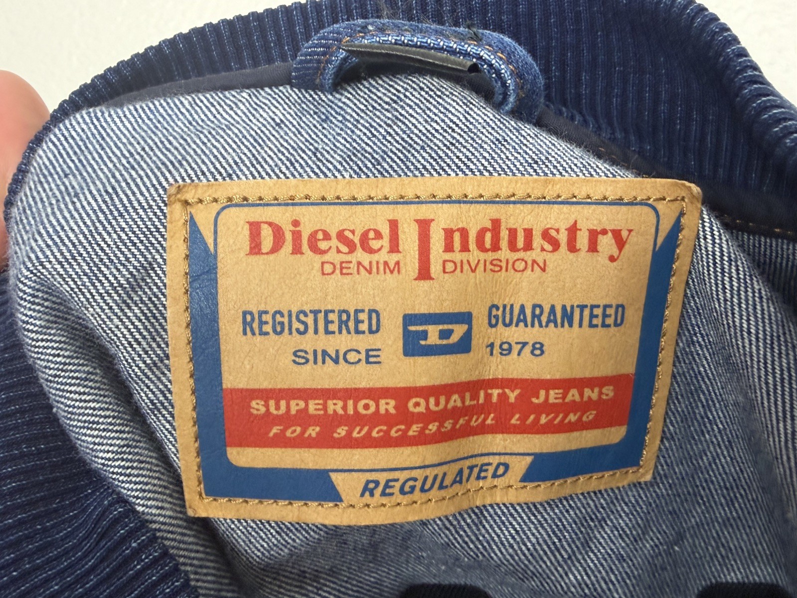 Diesel D-Stack Faded Denim Bomber Jacket Blue New With Tags Men’s Medium