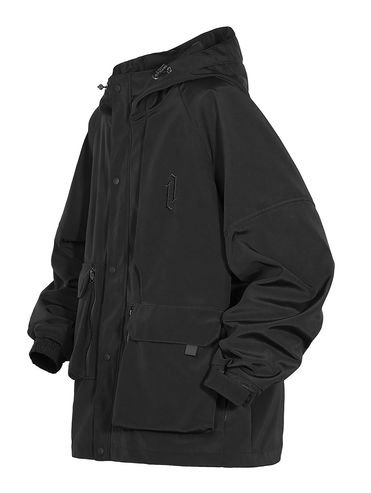 Niepce Men’s Zipper Windbreaker Techwear Streetwear Jacket with Hood
