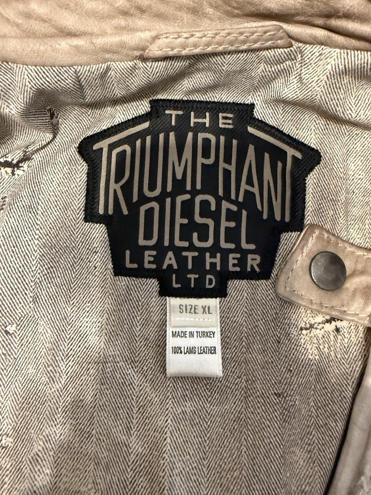The Triumphant Diesel Jacket Leather Coat XL Extra Large