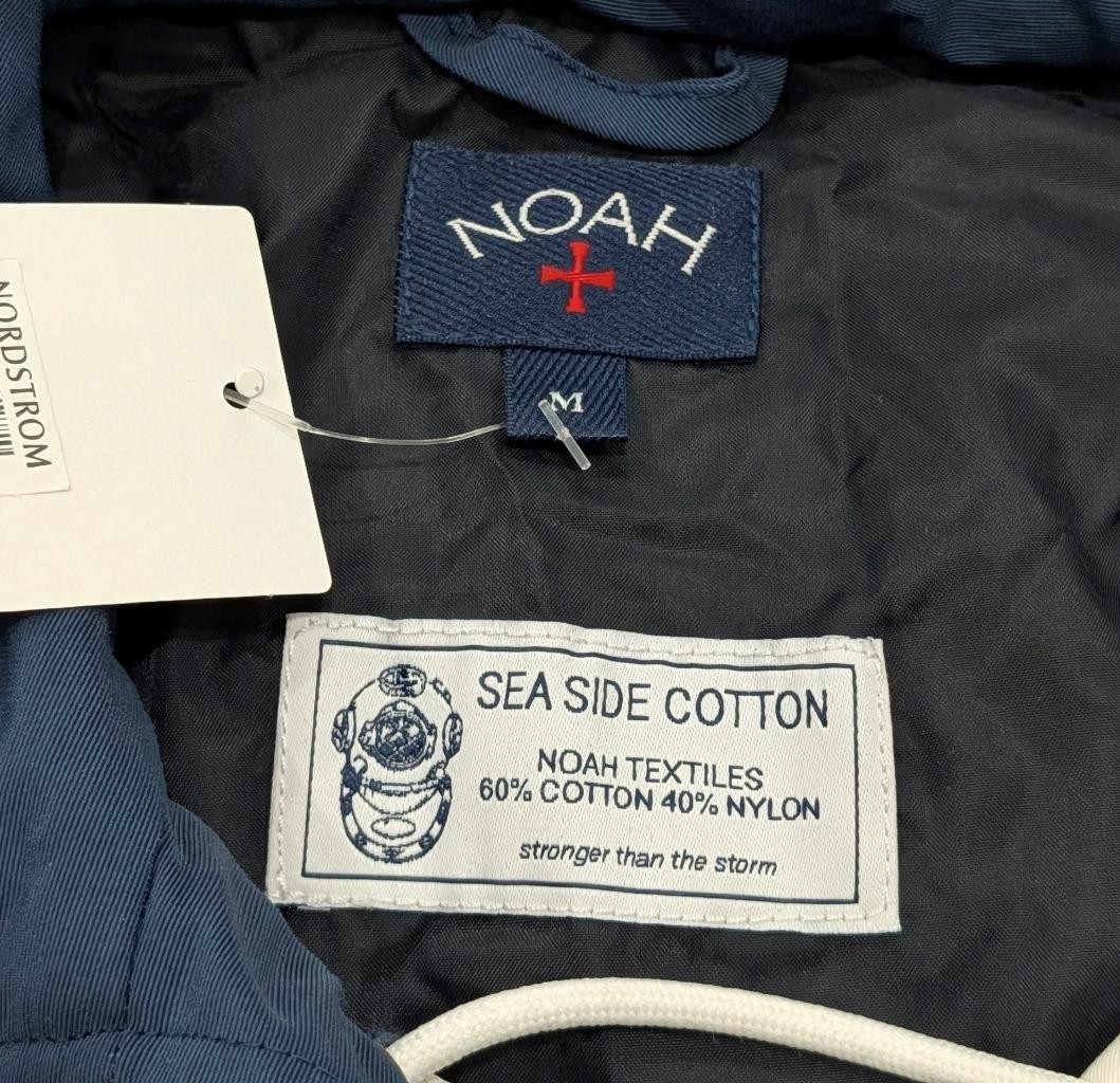 $448 Mens NOAH Cotton/Nylon Ski Anorak Jacket Blue Medium