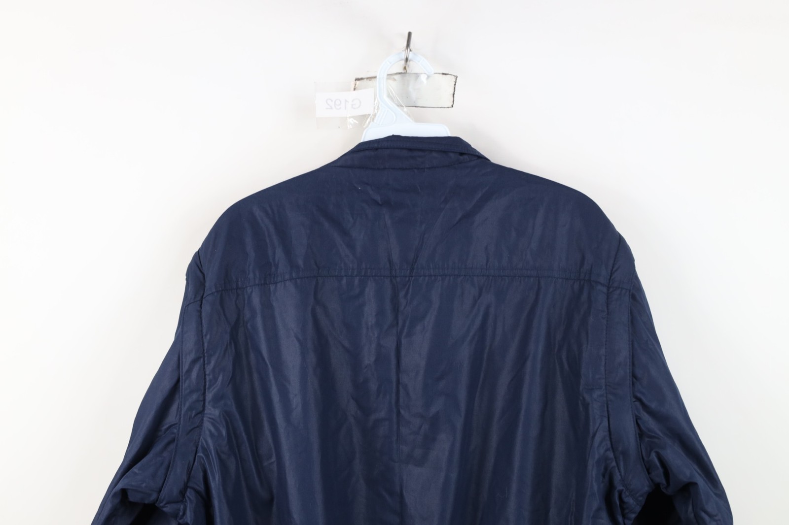 Deadstock Vintage 80s 90s Streetwear Mens Medium Zip Off Bomber Jacket Vest Blue
