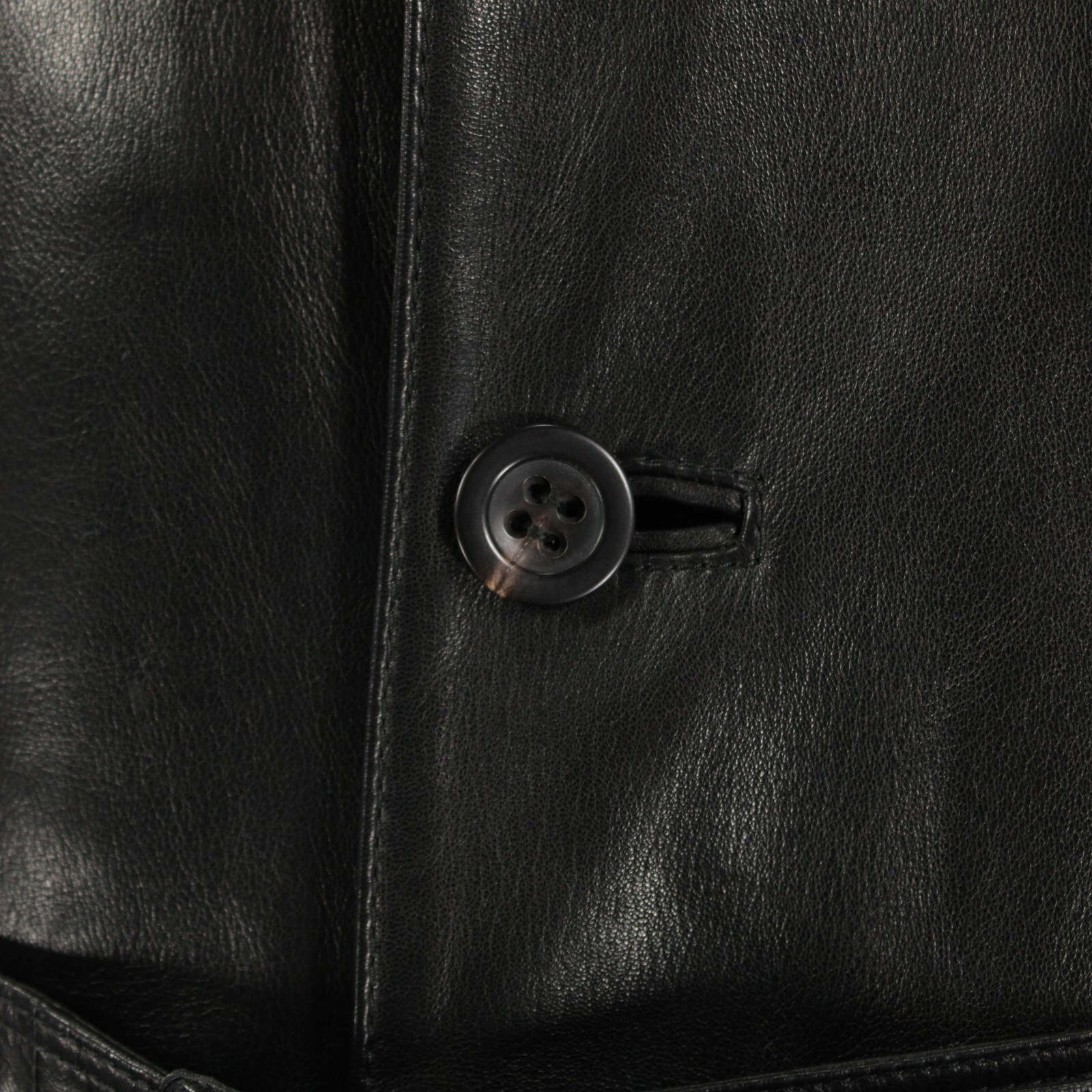 Hettabretz NWT Leather Trench Coat w/ Belt Size 52 (~ L US) In Solid Black