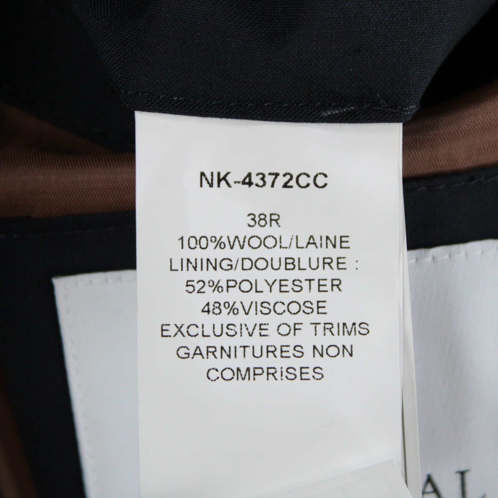 Cardinal of Canada NWD Wool Hooded Jacket Size 38R (Small) US In Solid Navy Blue