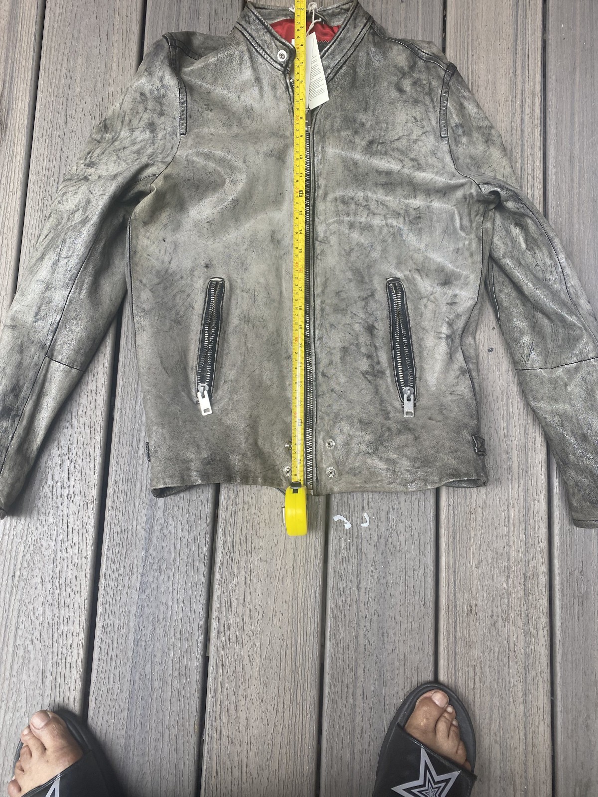 DIESSEL MEN’S 100% LAMBSKIN LEATHER JACKET SIZE M