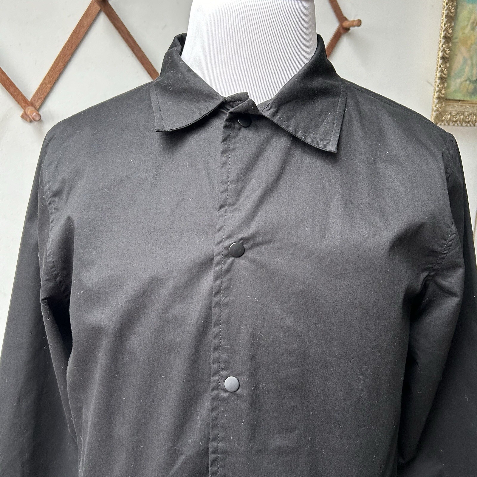 ZAK Los Angeles Lightweight Black Shirt Jacket Snap Button Men’s Medium