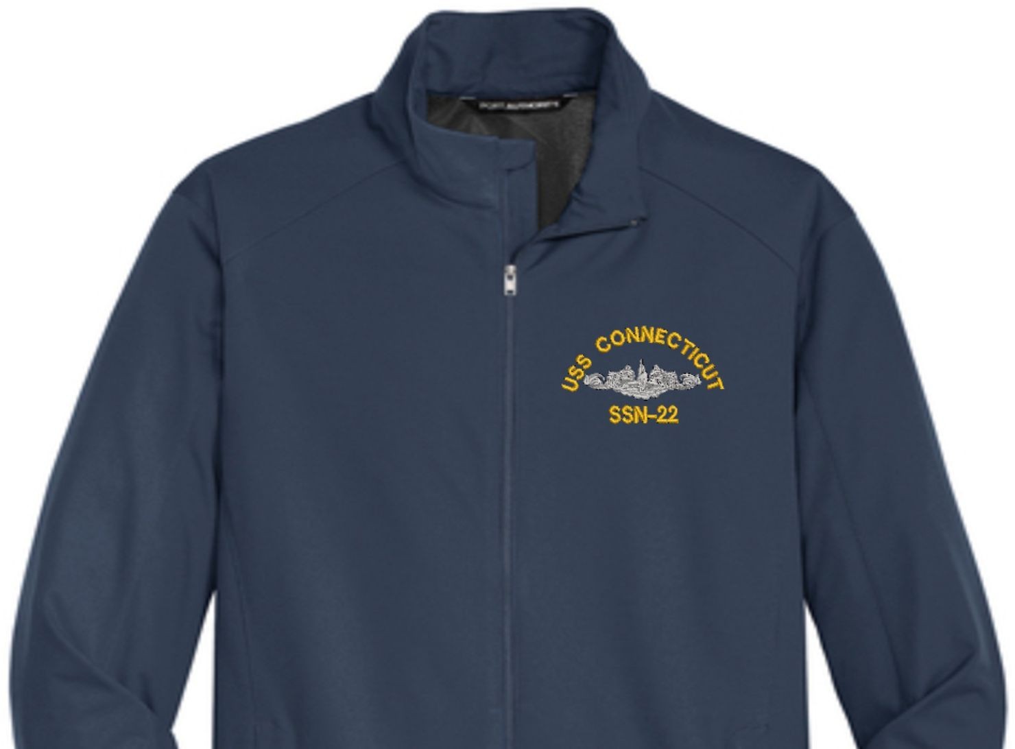 USS CONNECTICUT SSN-22 Soft Shell Jacket. New. U.S. Navy. DOLPHINS