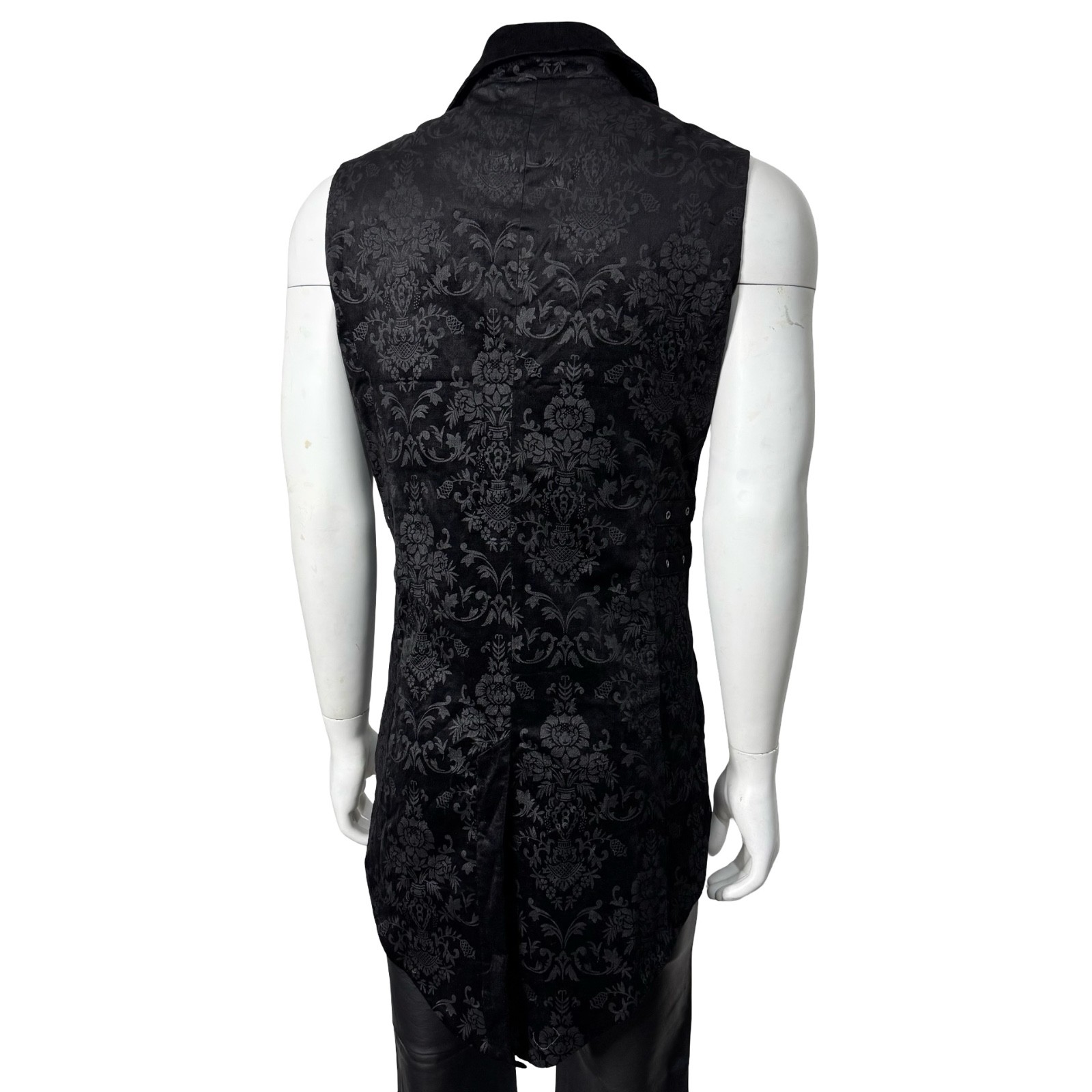 PUNKRAVE BLACK GOTH DARK PRINTING TAILCOAT VAMPIRE VINTAGE WAISTCOAT VEST Y-596