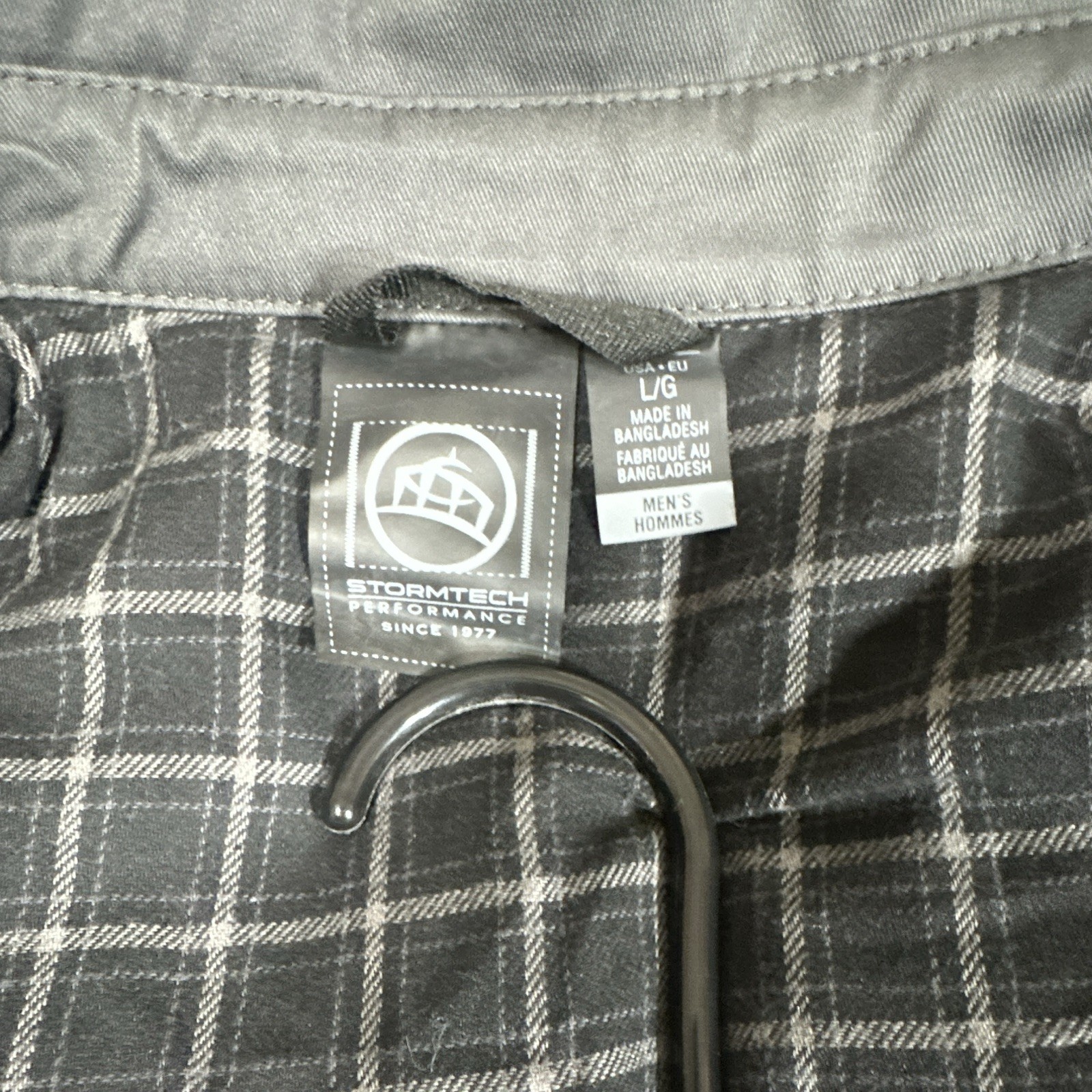 C4 Energy Stormtech Men’s Bushwick LG Gray Jacket Full Zip Lined Mid-Length Logo