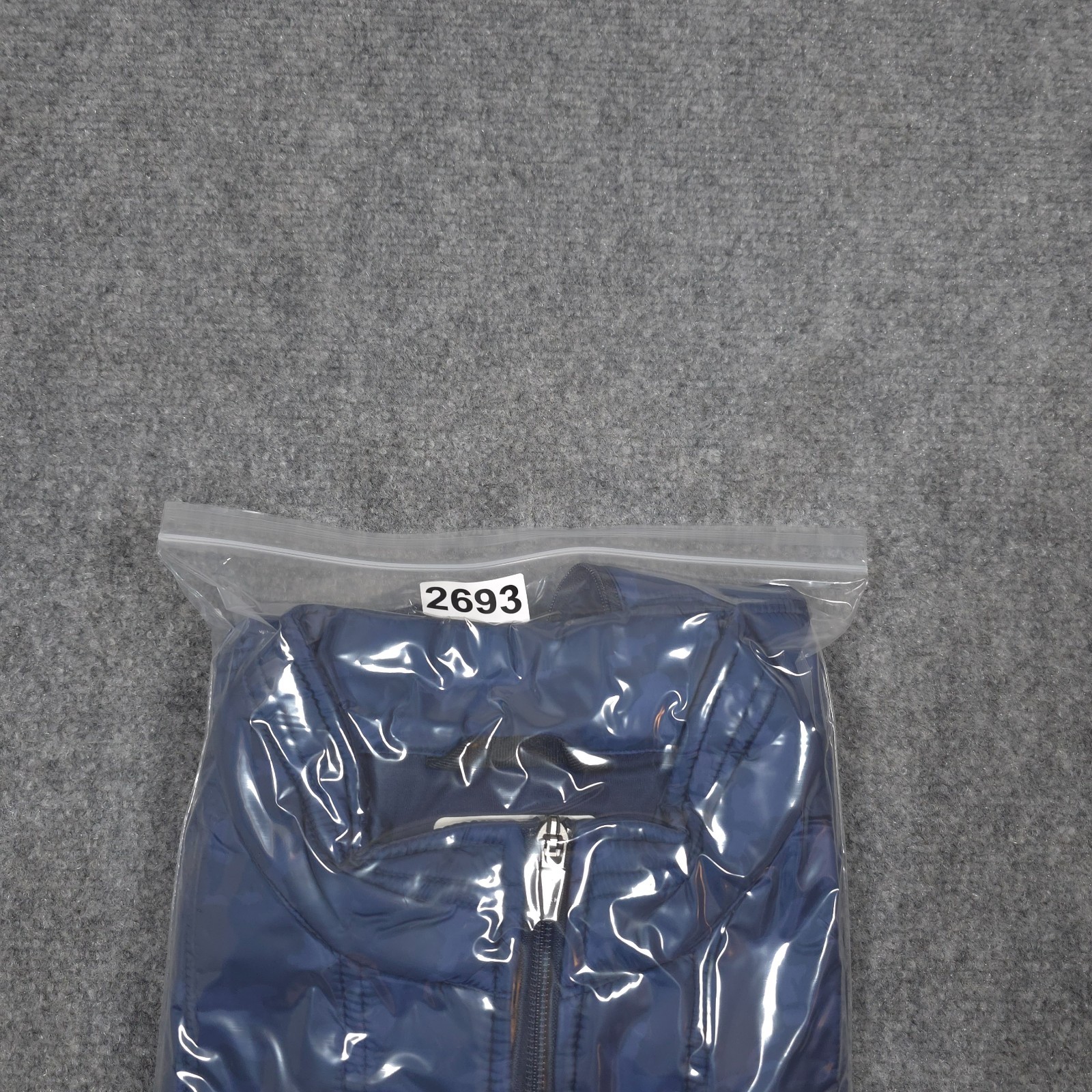 Straight Down Patton Puffer Jacket Mens M Indigo Quilted Full Zip Golf Hiking