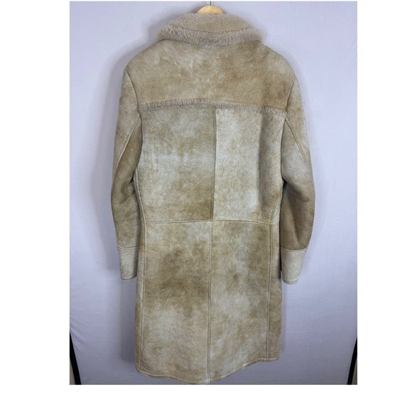 Leather Attic Vintage Shearling Sheepskin Coat Mens 42 Tan Made in Canada Parka